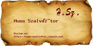 Huss Szalvátor névjegykártya